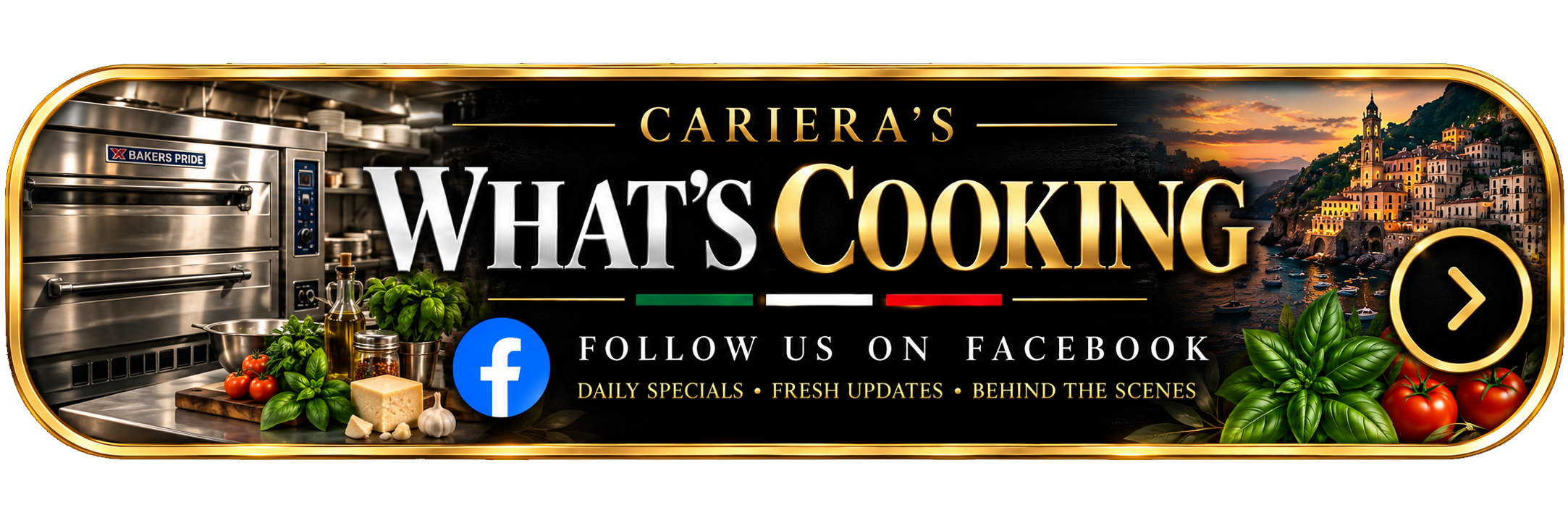 What's Cooking - Follow Cariera's on Facebook